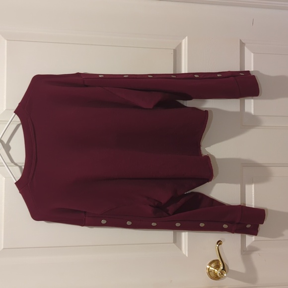 PINK Victoria Secret snap sleeve crop sweater size small - Picture 5 of 5